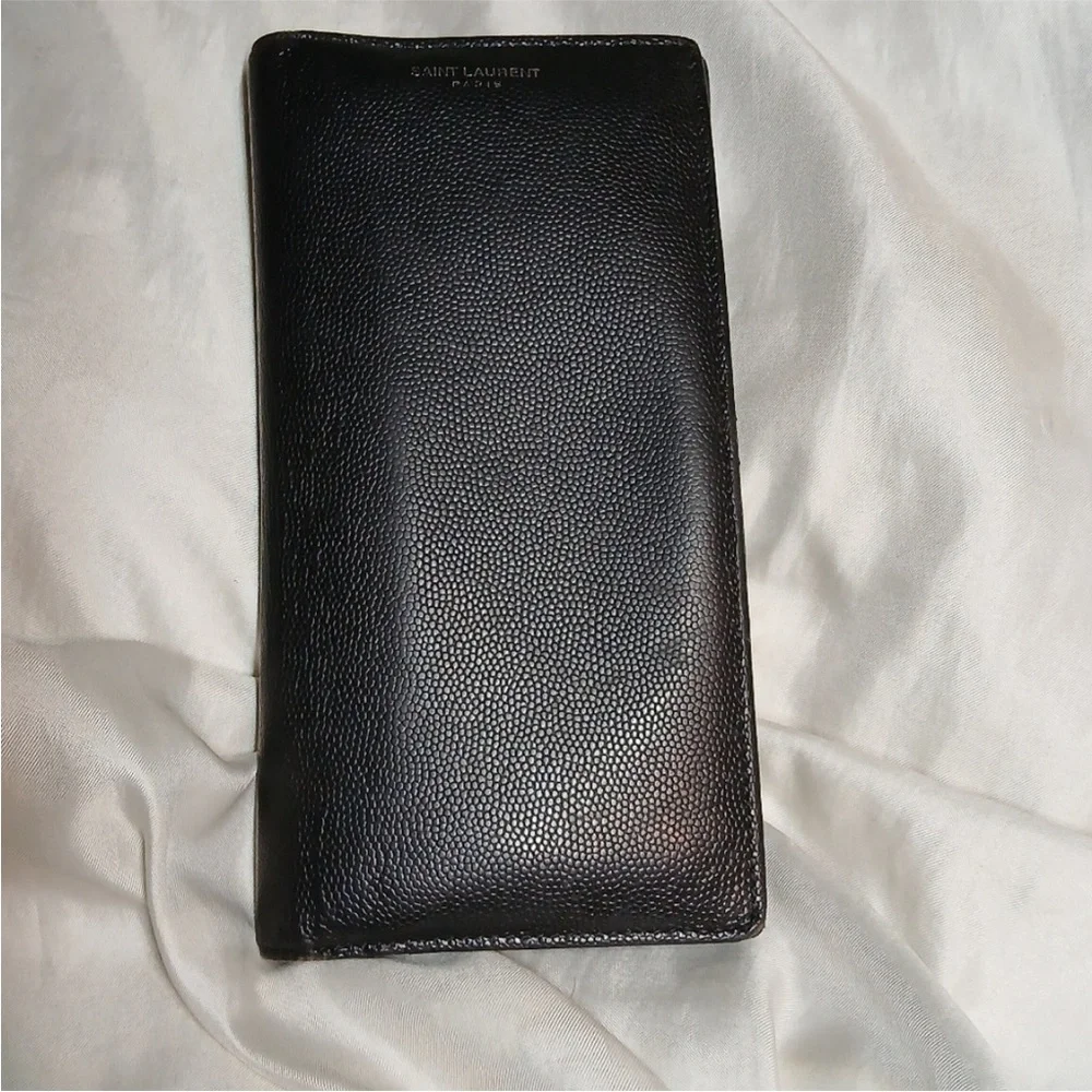 Saint Laurent Black Leather Wallet- Vintage EUC